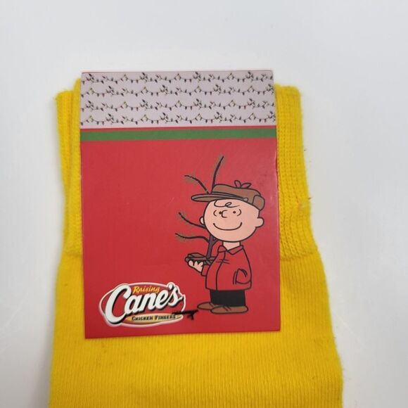 NWT - Raising Cane's Yellow Charlie Brown Socks - Unisex - Picture 5 of 6